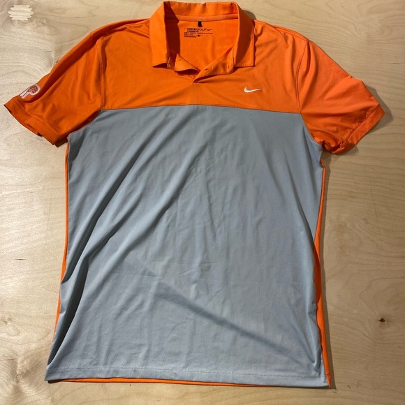 Nike Golf Men's Orange and Gray Polo Shirt Medium (MW) - Picture 8 of 14